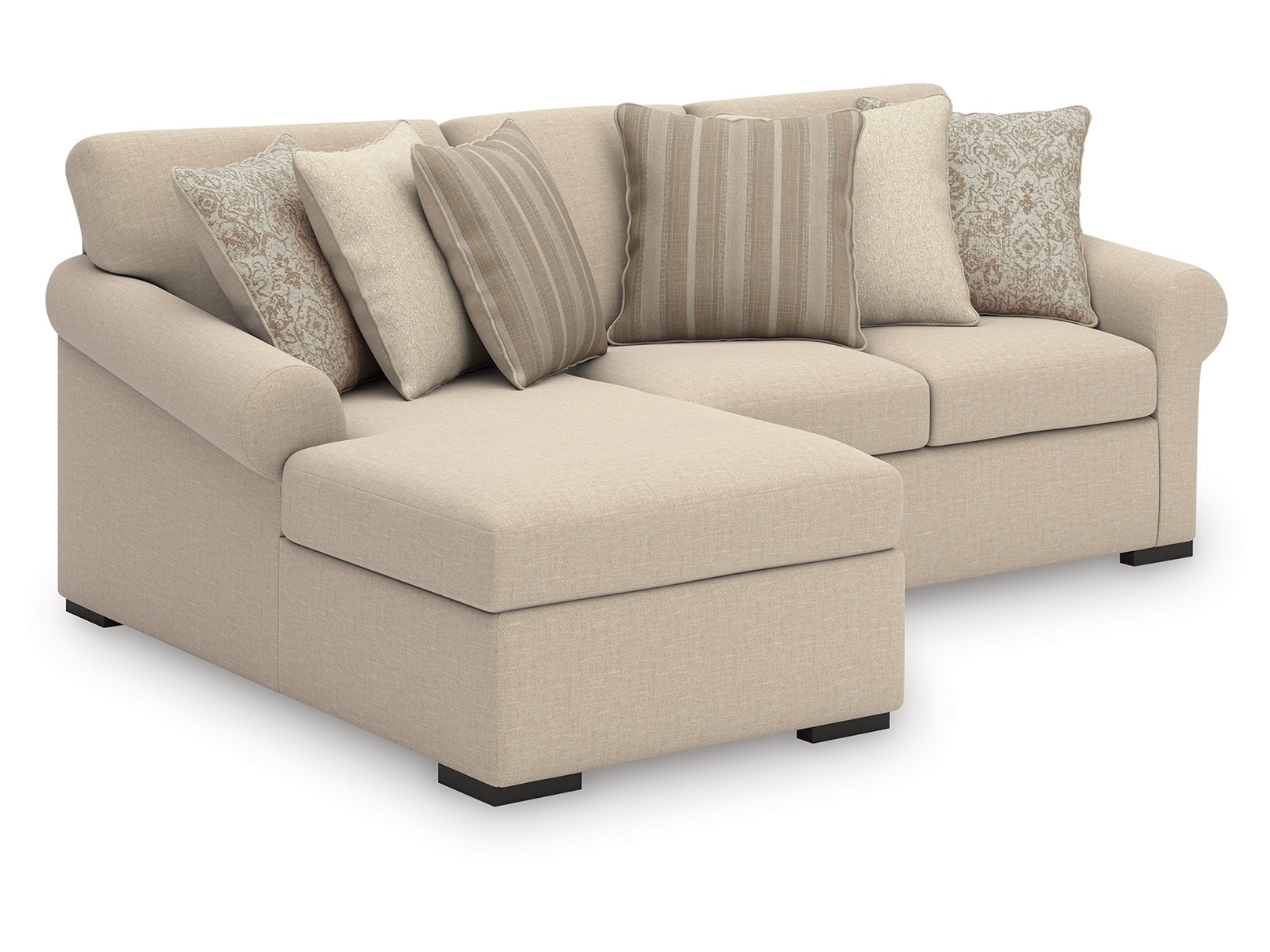 LadyMae Twill 2-Piece Sectional with Chaise - Ornate Home