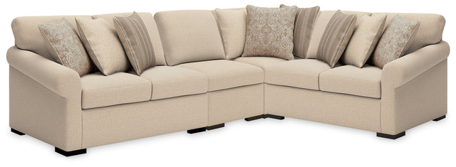 LadyMae Twill 4-Piece Sectional (Online Special Price) - Ornate Home
