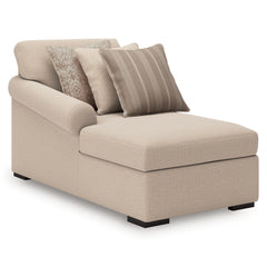 LadyMae Twill 5-Piece Sectional with Left Chaise - Ornate Home