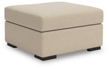 LadyMae Twill Oversized Accent Ottoman (Online Special Price) - Ornate Home