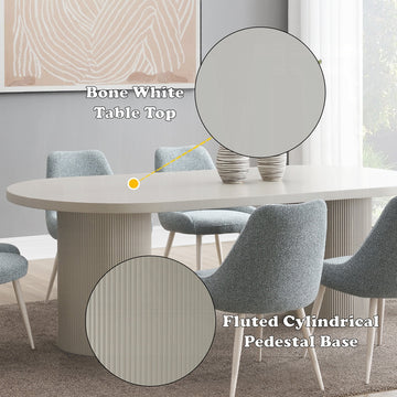 Laela White Dining Table - Ornate Home