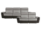 Laertes Charcoal / Taupe Gray Power Reclining Sofa and Loveseat - Ornate Home