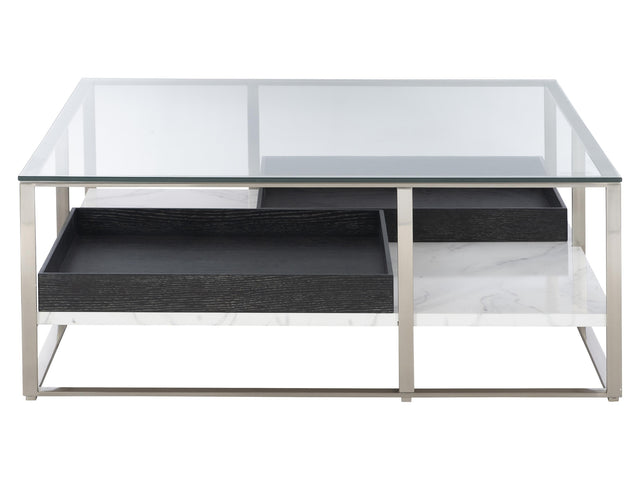 Lafayette Silver Mist/Cerused Mink Cocktail Table - Ornate Home