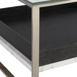 Lafayette Silver Mist/Cerused Mink Cocktail Table - Ornate Home