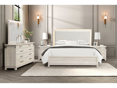 Lafayette Weathered Gray Queen 5 Piece Bedroom Set w/2 Nightstands - Ornate Home