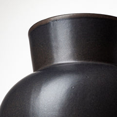 Laforge Black 11.4"H Ceramic Vase - Ornate Home