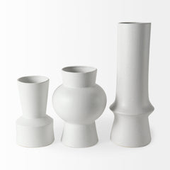Laforge White Small Ceramic Vase - Ornate Home