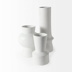 Laforge White Small Ceramic Vase - Ornate Home