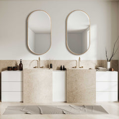 Lago Gold Oval Mirror - Ornate Home