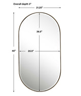 Lago Gold Oval Mirror - Ornate Home