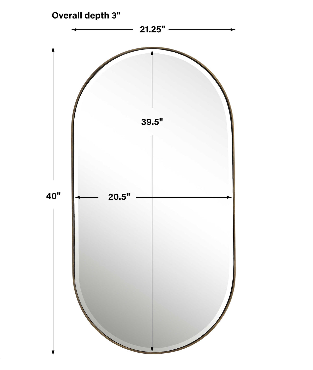 Lago Gold Oval Mirror - Ornate Home