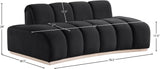 Laguna Black/Natural 78.5" Velvet Upholstered Loveseat - Ornate Home