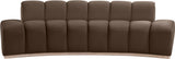 Laguna Brown/Natural 106" Velvet Upholstered Sofa - Ornate Home