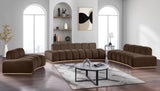 Laguna Brown/Natural 78.5" Velvet Upholstered Loveseat - Ornate Home
