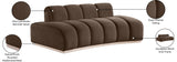 Laguna Brown/Natural 78.5" Velvet Upholstered Loveseat - Ornate Home