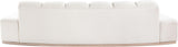 Laguna Cream/Natural 106" Velvet Upholstered Sofa - Ornate Home