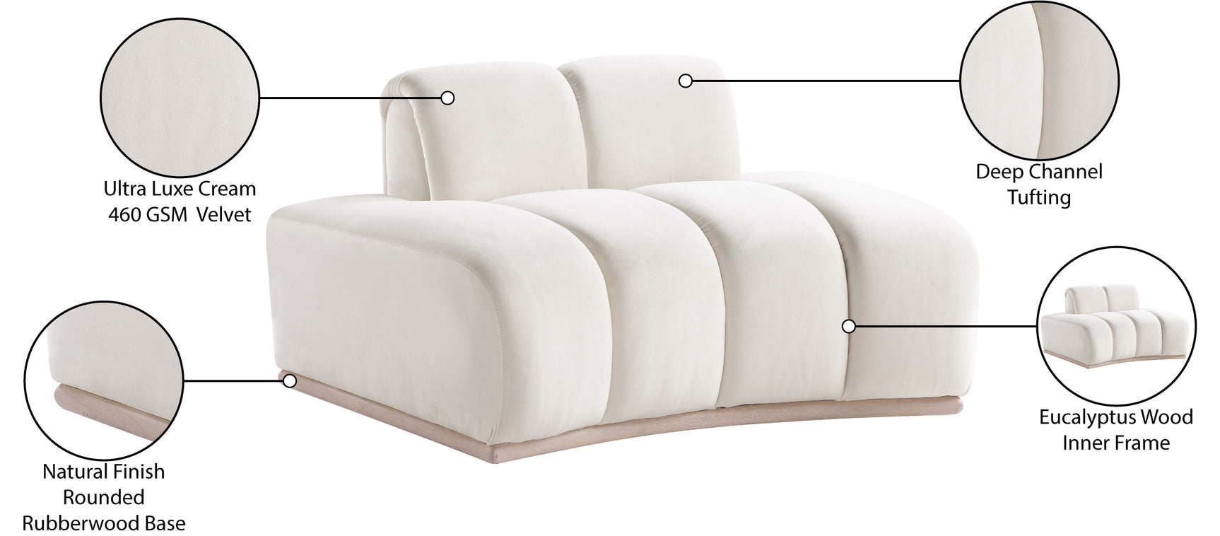 Laguna Cream/Natural Upholstered Chair - Ornate Home
