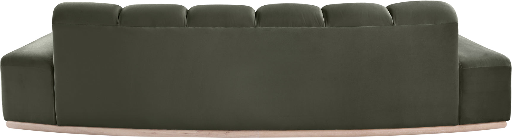 Laguna Green/Natural 106" Velvet Upholstered Sofa - Ornate Home