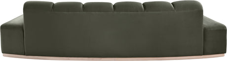 Laguna Green/Natural 106" Velvet Upholstered Sofa - Ornate Home