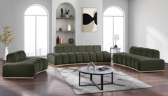 Laguna Green/Natural 78.5" Velvet Upholstered Loveseat - Ornate Home