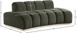 Laguna Green/Natural 78.5" Velvet Upholstered Loveseat - Ornate Home