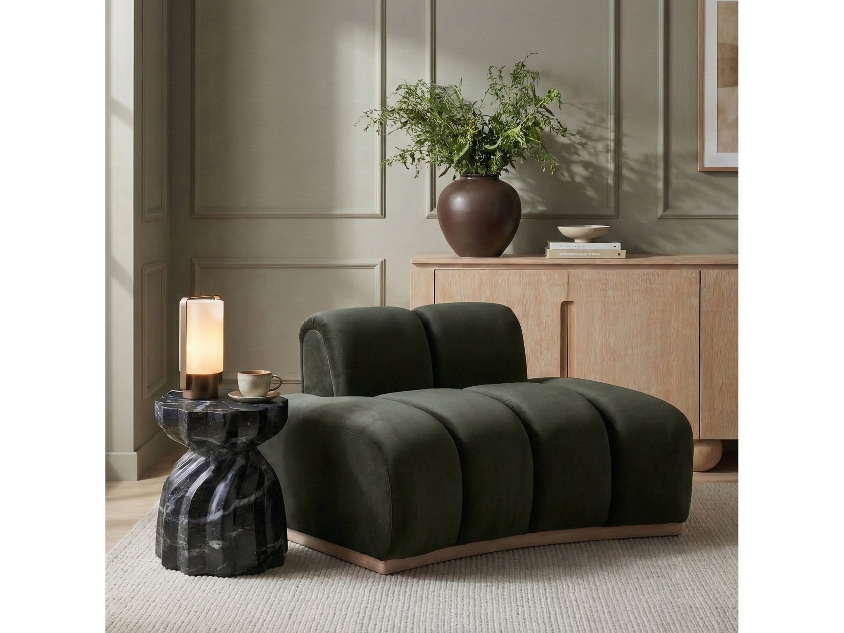 Laguna Green/Natural Upholstered Chair - Ornate Home