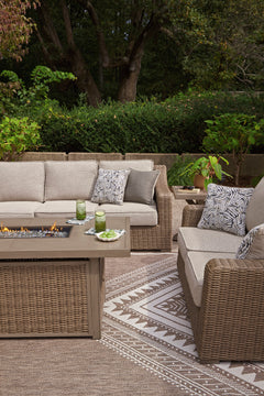 Laguna Heights Beige 2-Piece Outdoor Seating Set - Ornate Home