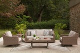 Laguna Heights Beige 3-Piece Outdoor Seating Set (Sofa & 2 Swivel Lounge) - Ornate Home