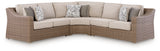Laguna Heights Beige 3-Piece Outdoor Sectional - Ornate Home