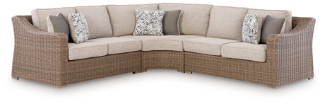 Laguna Heights Beige 3-Piece Outdoor Sectional - Ornate Home
