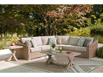 Laguna Heights Beige 3-Piece Outdoor Sectional - Ornate Home