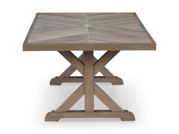 Laguna Heights Beige 6-Piece Outdoor Dining Set - Ornate Home