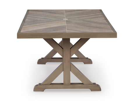 Laguna Heights Beige 7-Piece Outdoor Dining Set - Ornate Home