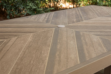 Laguna Heights Beige 7-Piece Outdoor Dining Set - Ornate Home