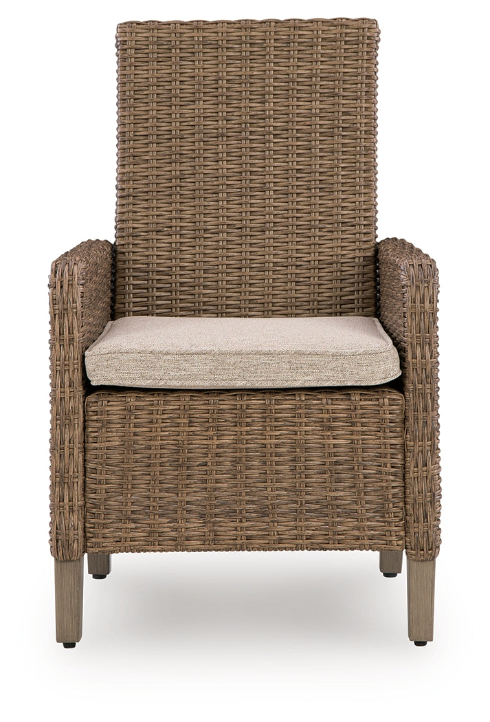 Laguna Heights Beige Outdoor Arm Chair with Cushion (Set of 2) - Ornate Home