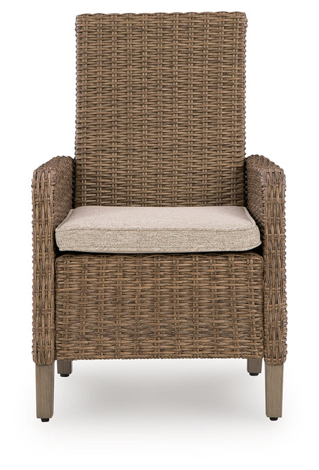 Laguna Heights Beige Outdoor Arm Chair with Cushion (Set of 2) - Ornate Home