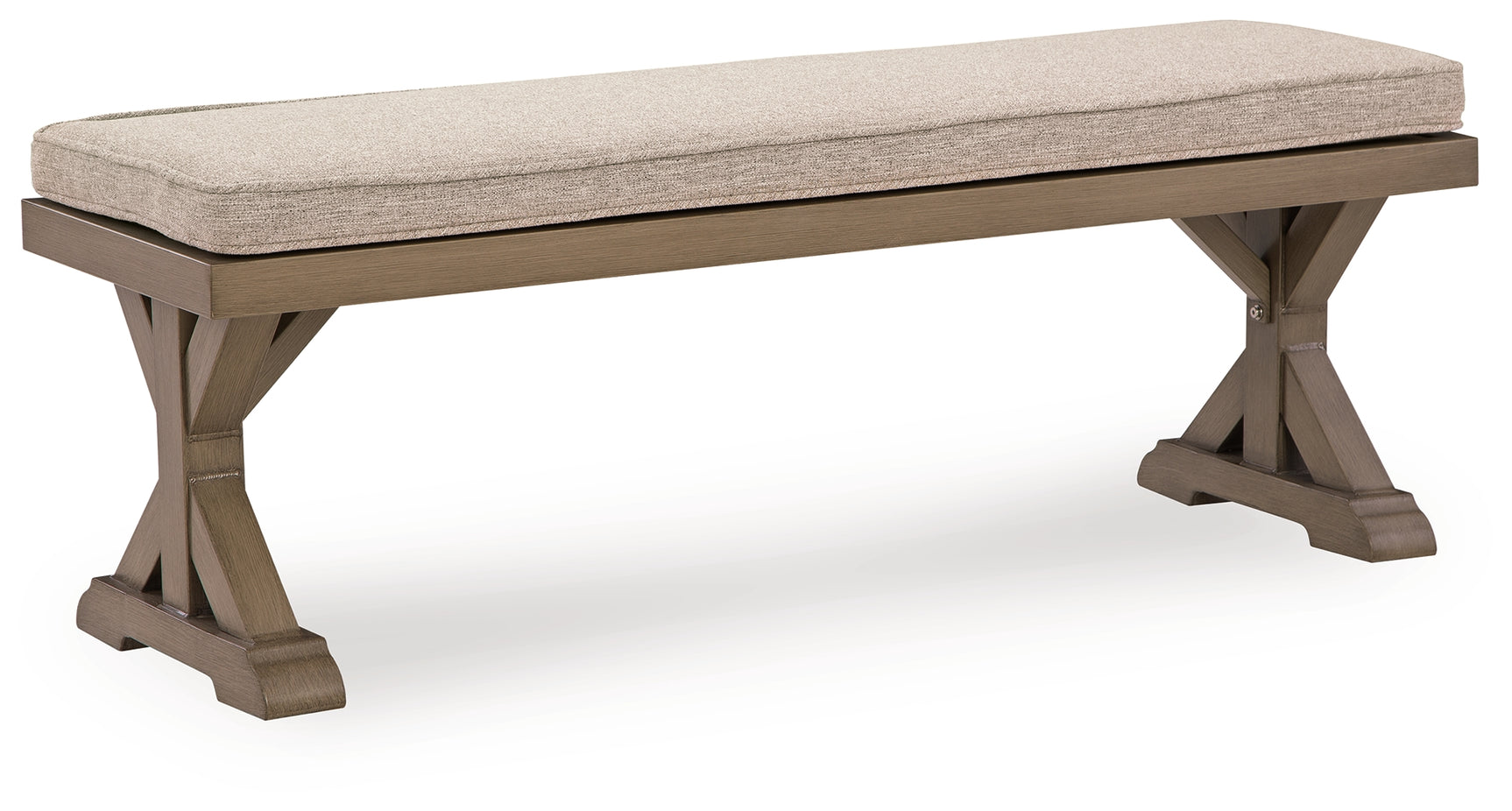 Laguna Heights Beige Outdoor Bench with Cushion - Ornate Home
