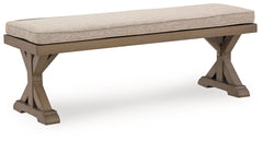 Laguna Heights Beige Outdoor Bench with Cushion - Ornate Home
