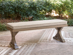 Laguna Heights Beige Outdoor Bench with Cushion - Ornate Home