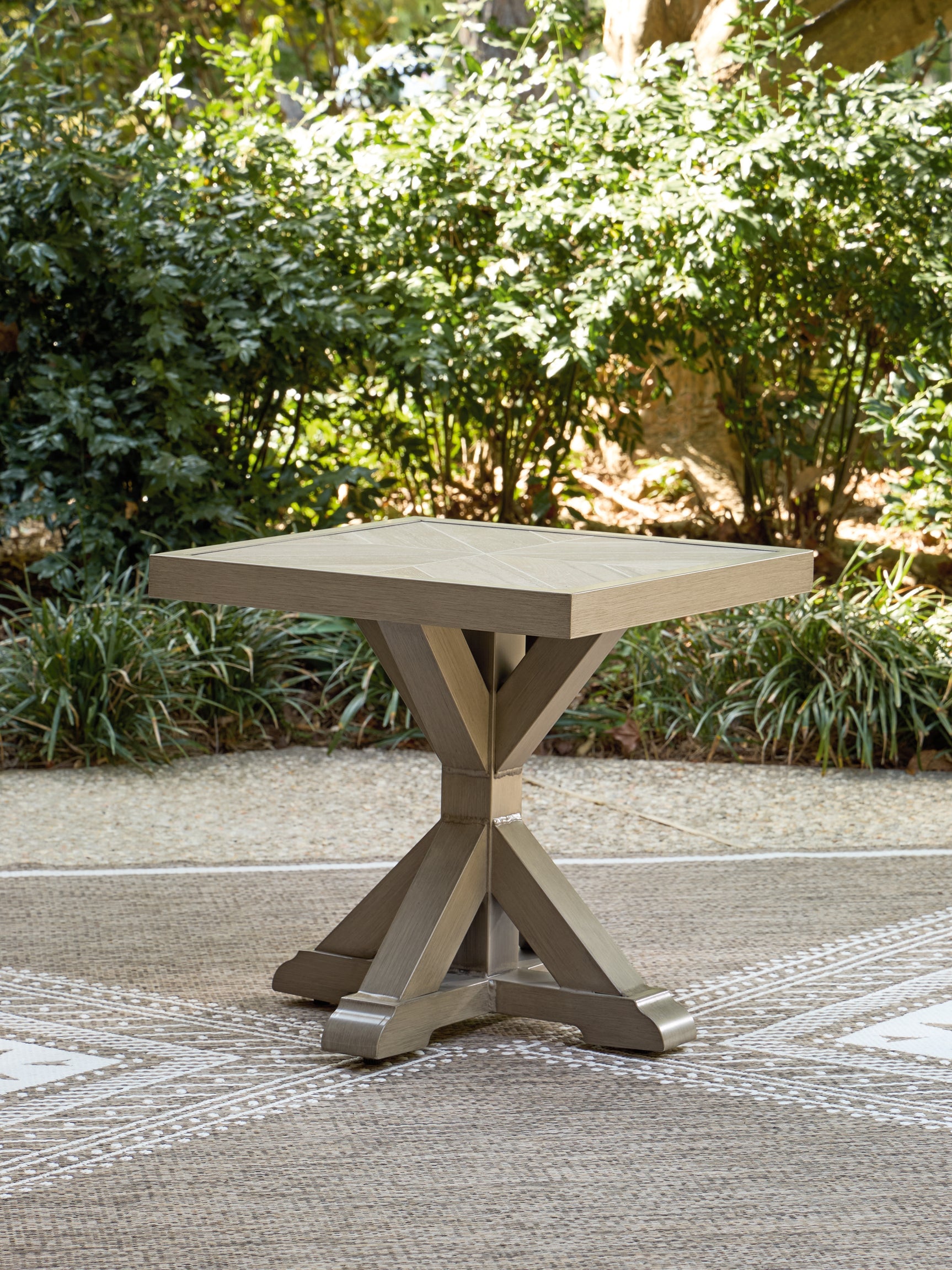 Laguna Heights Beige Outdoor End Table - Ornate Home