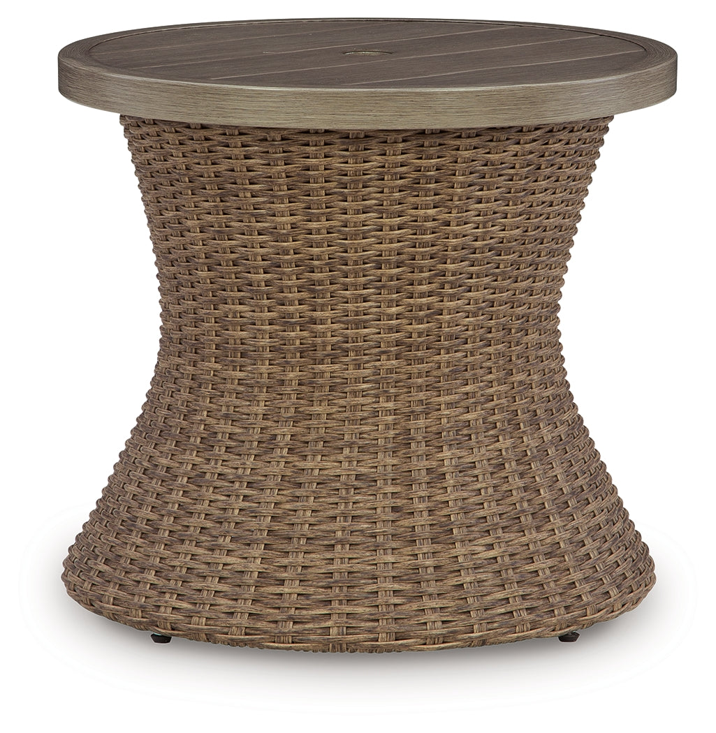 Laguna Heights Beige Outdoor End Table - Ornate Home