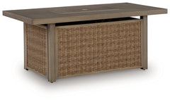 Laguna Heights Beige Outdoor Fire Pit Table - Ornate Home