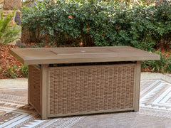 Laguna Heights Beige Outdoor Fire Pit Table - Ornate Home