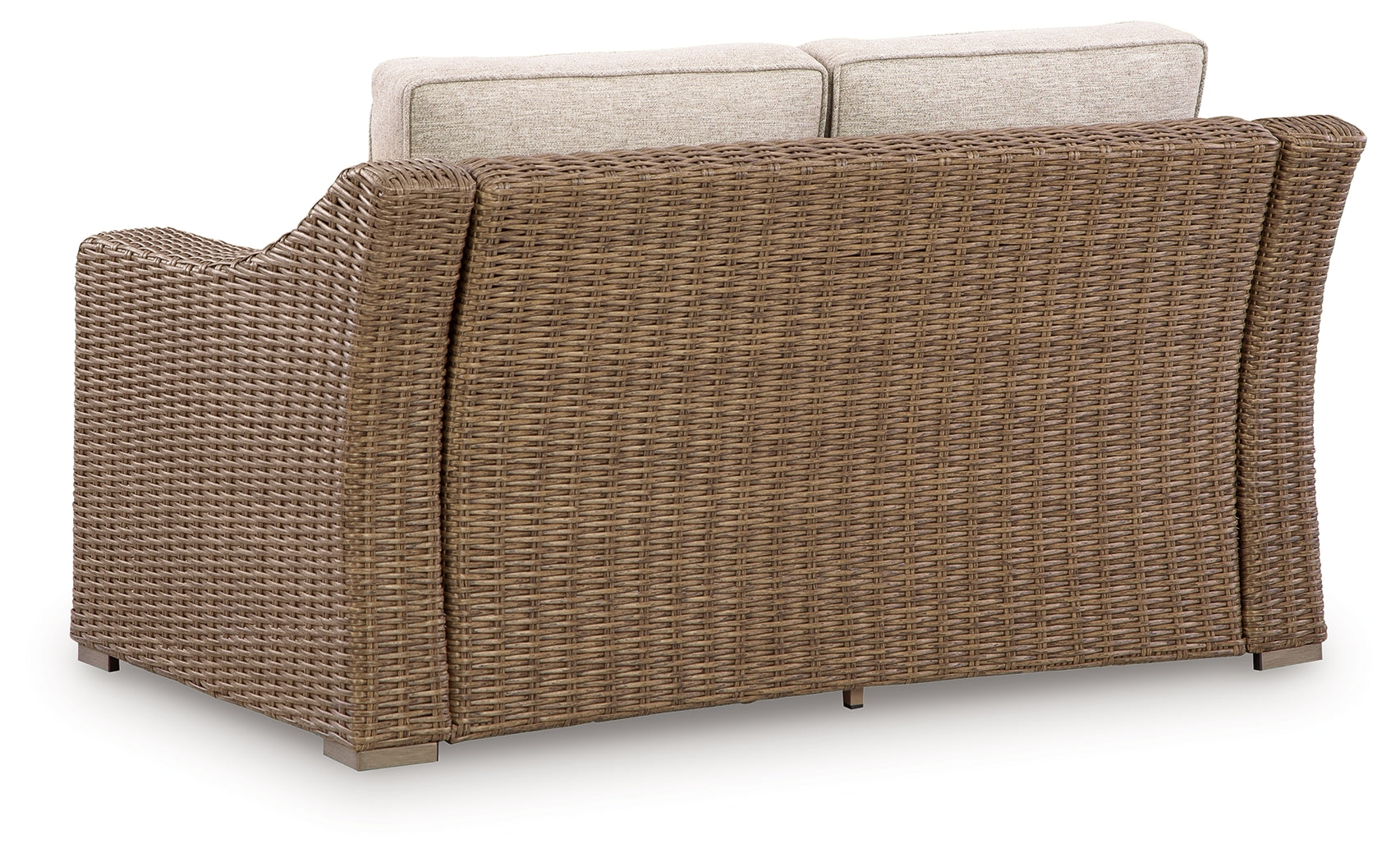 Laguna Heights Beige Outdoor Loveseat with Cushion - Ornate Home
