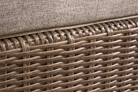 Laguna Heights Beige Outdoor Raf/Laf Loveseat with Cushion (Set of 2) - Ornate Home