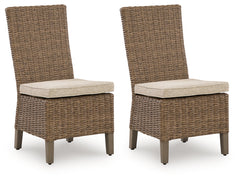Laguna Heights Beige Outdoor Side Chair with Cushion (Set of 2) - Ornate Home
