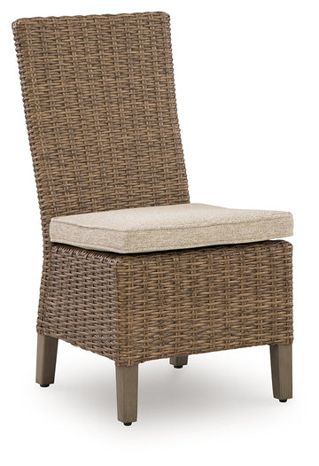Laguna Heights Beige Outdoor Side Chair with Cushion (Set of 2) - Ornate Home