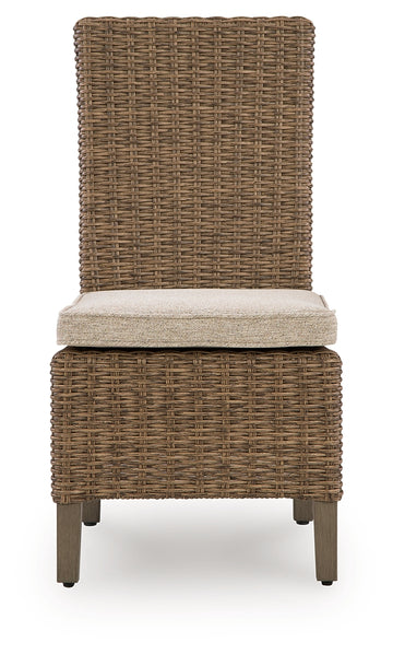 Laguna Heights Beige Outdoor Side Chair with Cushion (Set of 2) - Ornate Home