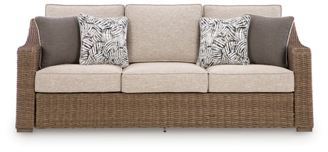 Laguna Heights Beige Outdoor Sofa with Cushion - Ornate Home