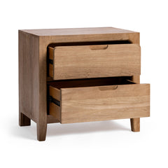 Laguna Natural Maple 2 Drawer Nightstand - Ornate Home